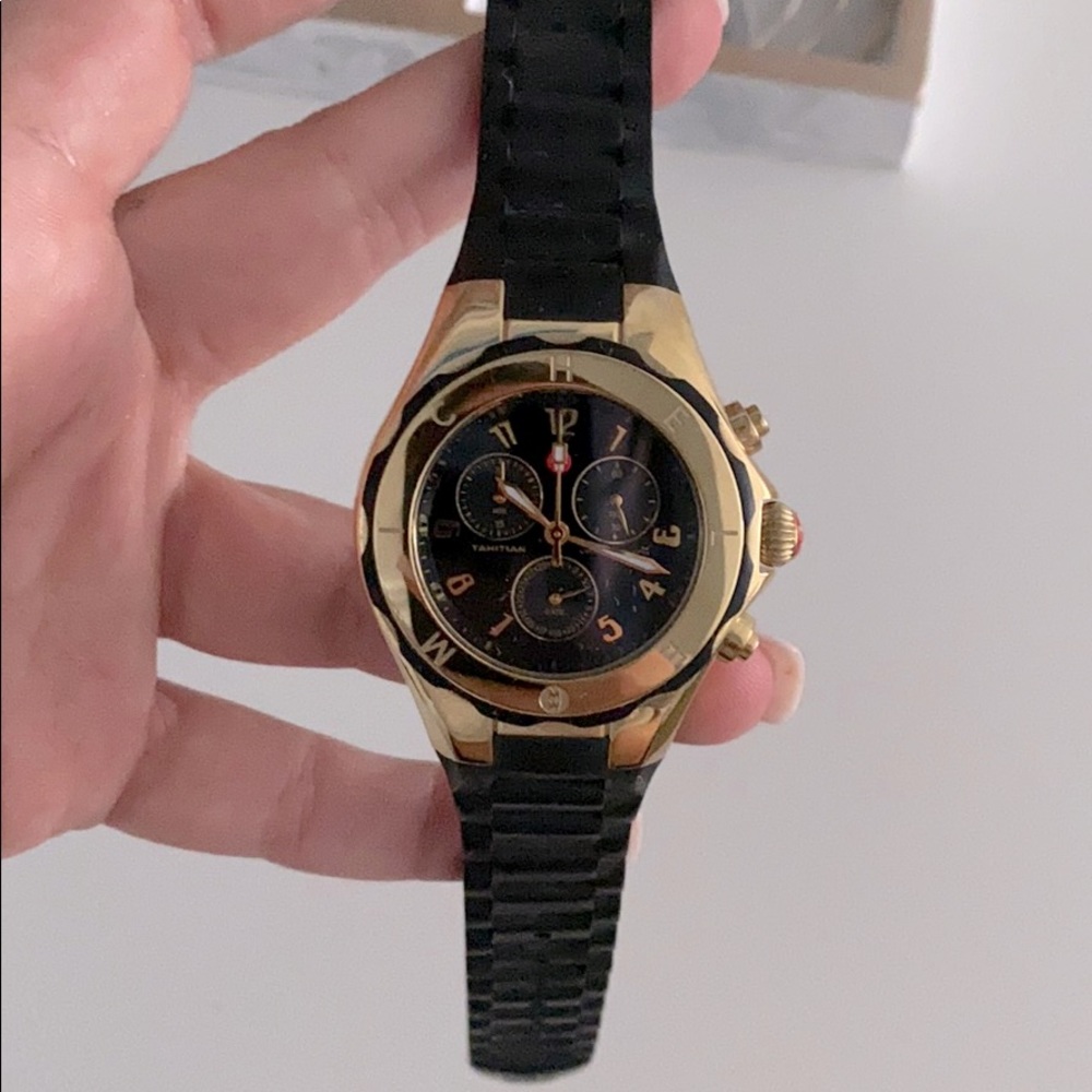 Black & Gold Michele Watch